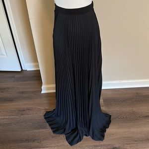 Long pelted black skirt